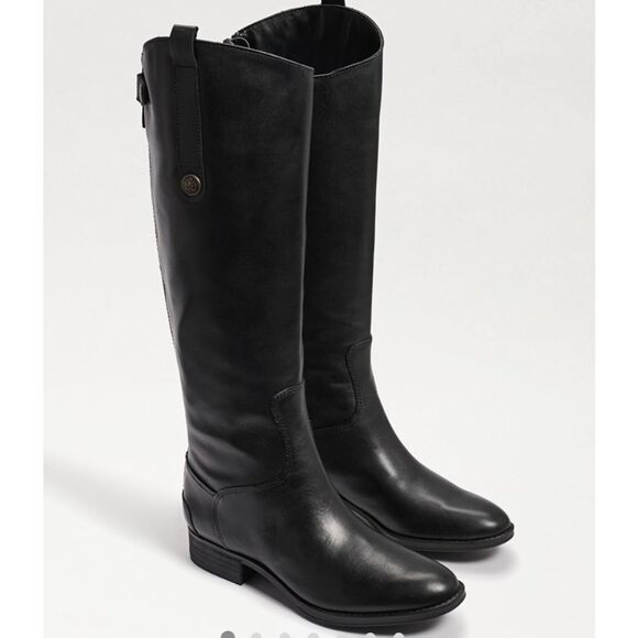 Sam Edelman NWOB Penny black leather tall riding boots size 8 - Picture 1 of 13